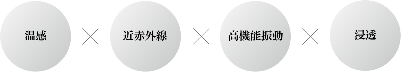 温感×近赤外線×高機能振動×浸透